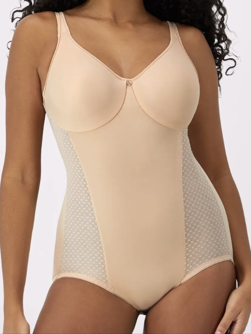 Bali Size 42DD Firm Control Body Shaper Shapewear Nude Cream